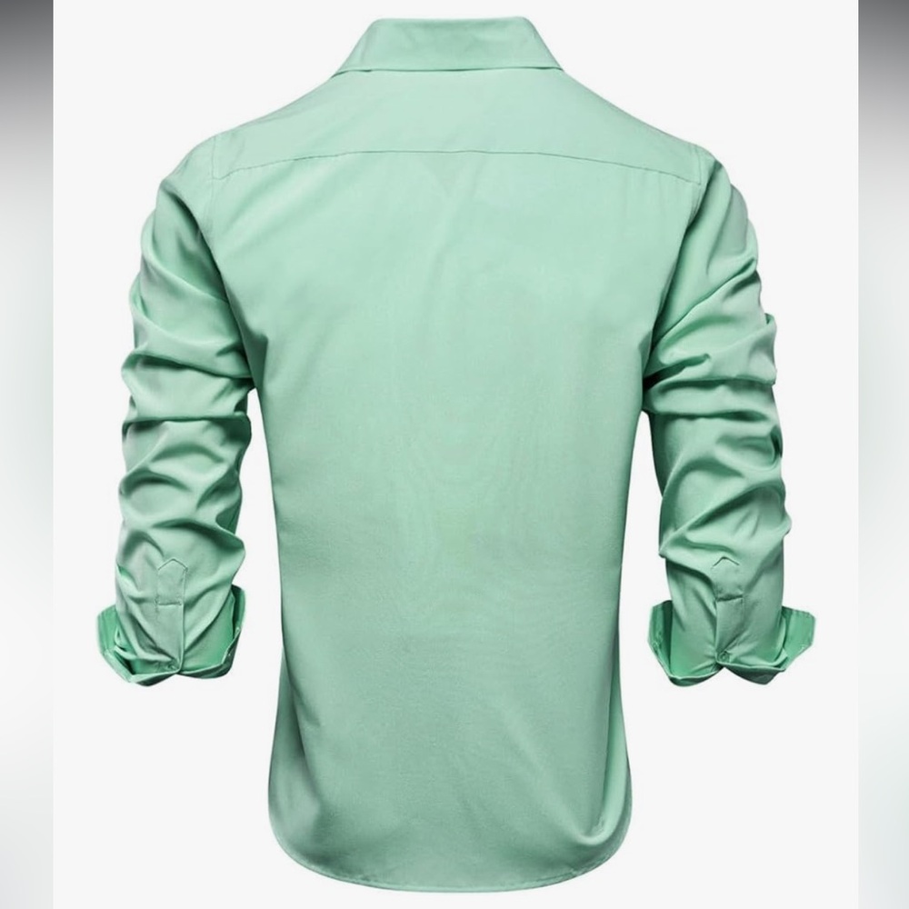 Classic Green Dress Shirt Soft Fabric